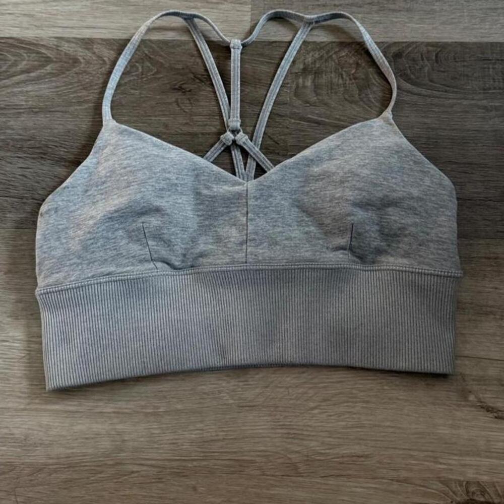 Alo yoga gray sports bra